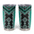 Teal Niho Taniwha Mix Poutama Tumbler Cup Unique Taniko Aotearoa