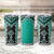 Teal Niho Taniwha Mix Poutama Tumbler Cup Unique Taniko Aotearoa