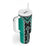 Teal Niho Taniwha Mix Poutama Tumbler With Handle Unique Taniko Aotearoa