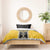 Yellow Niho Taniwha Mix Poutama Bedding Set Unique Taniko Aotearoa