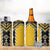 Yellow Niho Taniwha Mix Poutama 4 in 1 Can Cooler Tumbler Unique Taniko Aotearoa