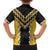 Yellow Niho Taniwha Mix Poutama Family Matching Tank Maxi Dress and Hawaiian Shirt Unique Taniko Aotearoa