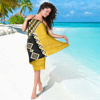 Yellow Niho Taniwha Mix Poutama Sarong Unique Taniko Aotearoa