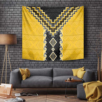 Yellow Niho Taniwha Mix Poutama Tapestry Unique Taniko Aotearoa