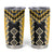 Yellow Niho Taniwha Mix Poutama Tumbler Cup Unique Taniko Aotearoa