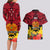 Papua New Guinea Couples Matching Long Sleeve Bodycon Dress and Hawaiian Shirt Bird Of Paradise Mix Polynesian Pattern LT01 - Polynesian Pride