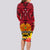 Papua New Guinea Long Sleeve Bodycon Dress Bird Of Paradise Mix Polynesian Pattern LT01 - Polynesian Pride