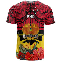 Papua New Guinea T Shirt Bird Of Paradise Mix Polynesian Pattern LT01 - Polynesian Pride