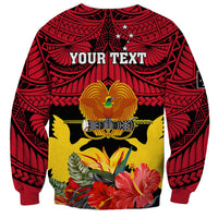 Personalised Papua New Guinea Sweatshirt Bird Of Paradise Mix Polynesian Pattern LT01 - Polynesian Pride