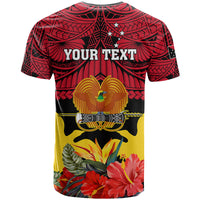 Personalised Papua New Guinea T Shirt Bird Of Paradise Mix Polynesian Pattern LT01 - Polynesian Pride