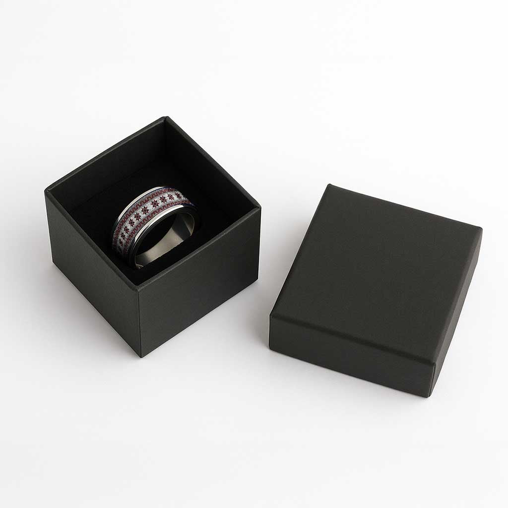 Fijian Masi Pattern Special Classic Ring - Polynesian Pride