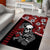 Hawaii Halloween Area Rug Hibiscus Skull Kakau Pattern LT01 - Polynesian Pride