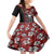 Hawaii Halloween Family Matching Short Sleeve Bodycon Dress and Hawaiian Shirt Hibiscus Skull Kakau Pattern LT01 Daughter's Dress Red - Polynesian Pride
