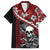 Hawaii Halloween Hawaiian Shirt Hibiscus Skull Kakau Pattern LT01 Red - Polynesian Pride