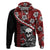 Hawaii Halloween Hoodie Hibiscus Skull Kakau Pattern LT01 Pullover Hoodie Red - Polynesian Pride