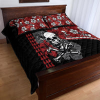 Hawaii Halloween Quilt Bed Set Hibiscus Skull Kakau Pattern LT01 - Polynesian Pride