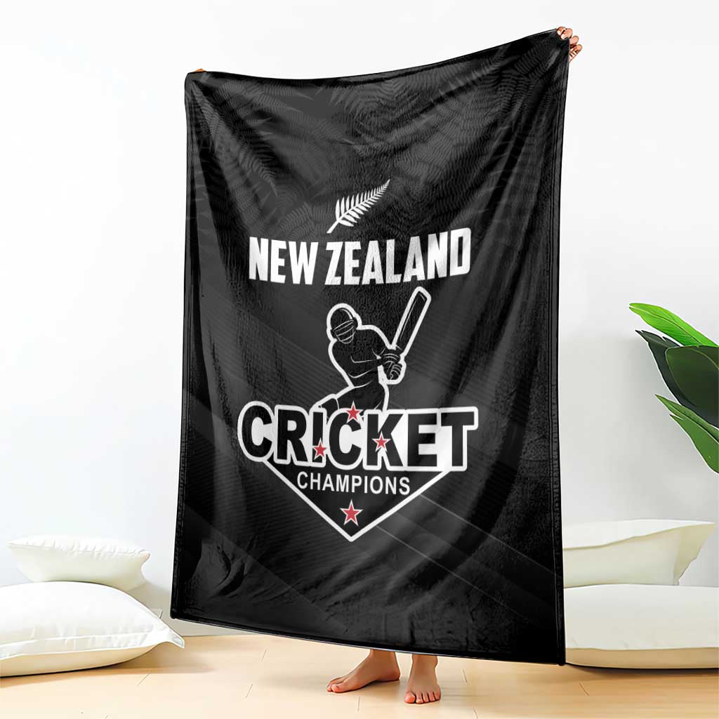 New Zealand Cricket Blanket Aotearoa Black Cap Come On