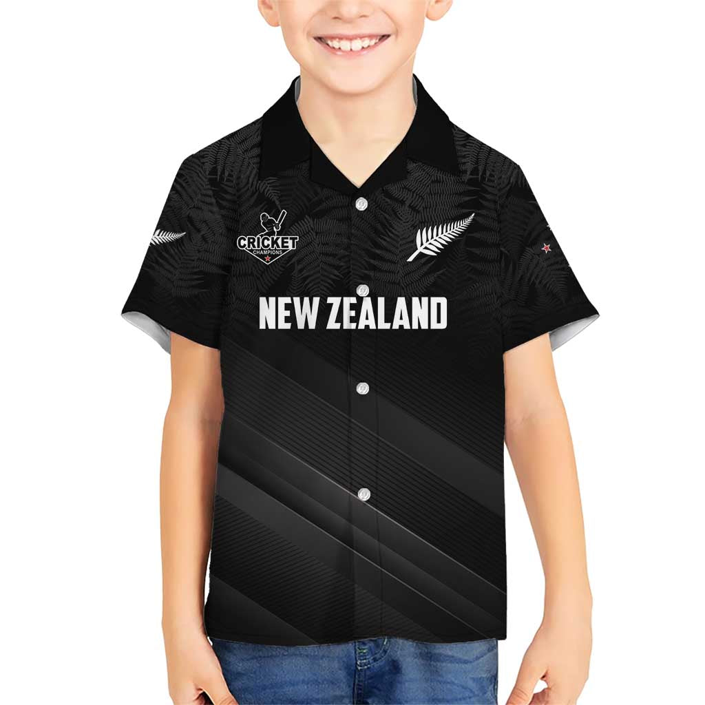 Custom New Zealand Cricket Family Matching Short Sleeve Bodycon Dress and Hawaiian Shirt Aotearoa Black Cap Come On
