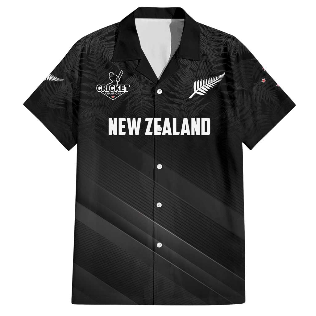 Custom New Zealand Cricket Hawaiian Shirt Aotearoa Black Cap Come On