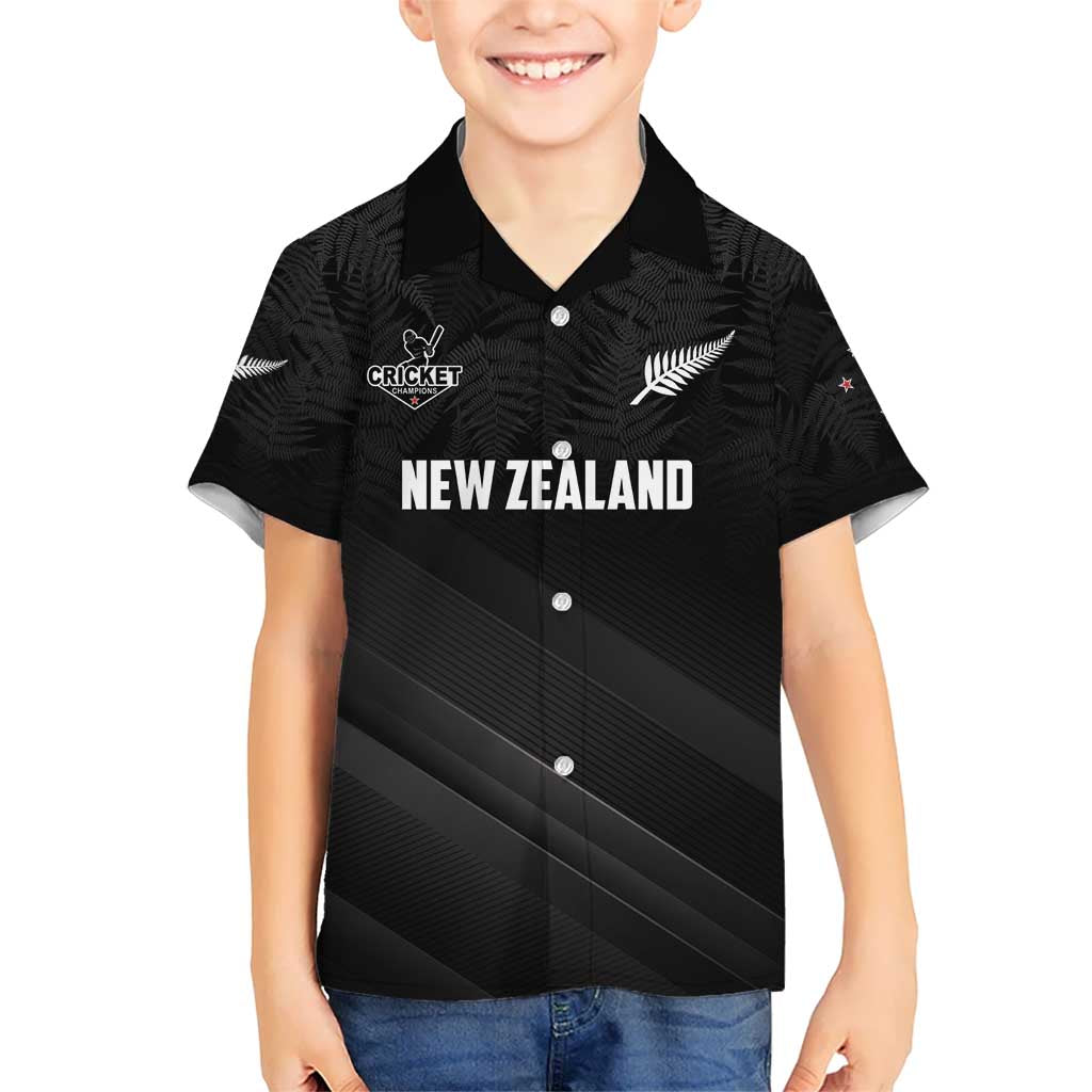 Custom New Zealand Cricket Hawaiian Shirt Aotearoa Black Cap Come On