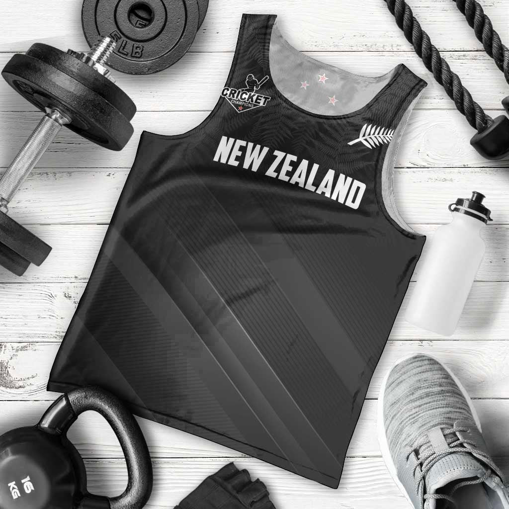 Custom New Zealand Cricket Men Tank Top Aotearoa Black Cap Come On