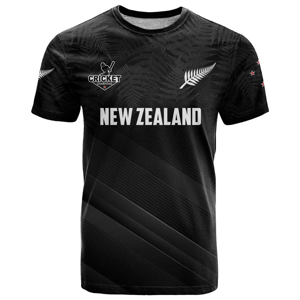 Custom New Zealand Cricket T Shirt Aotearoa Black Cap Come On