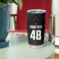 Custom New Zealand Cricket Tumbler Cup Aotearoa Black Cap Come On
