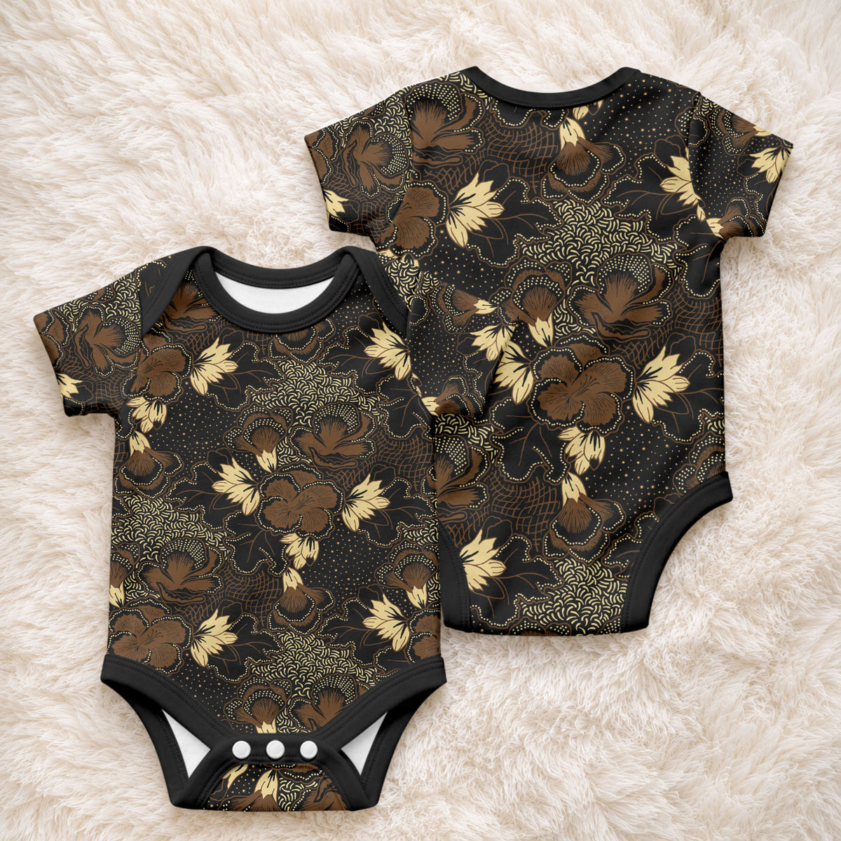 Javanese Batik Semen Baby Onesie Indonesian Traditional Pattern LT01 - Polynesian Pride