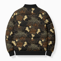 Javanese Batik Semen Bomber Puffer Jacket Indonesian Traditional Pattern