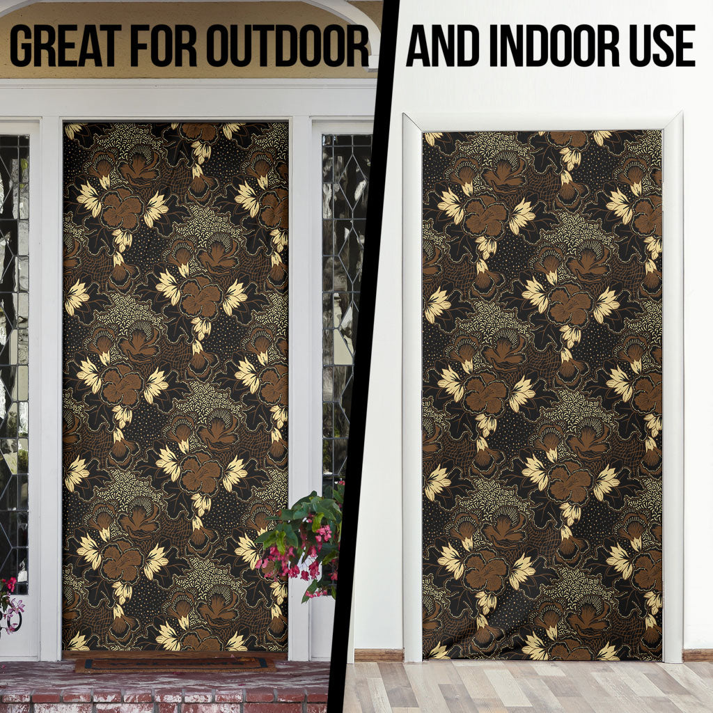Javanese Batik Semen Door Cover Indonesian Traditional Pattern