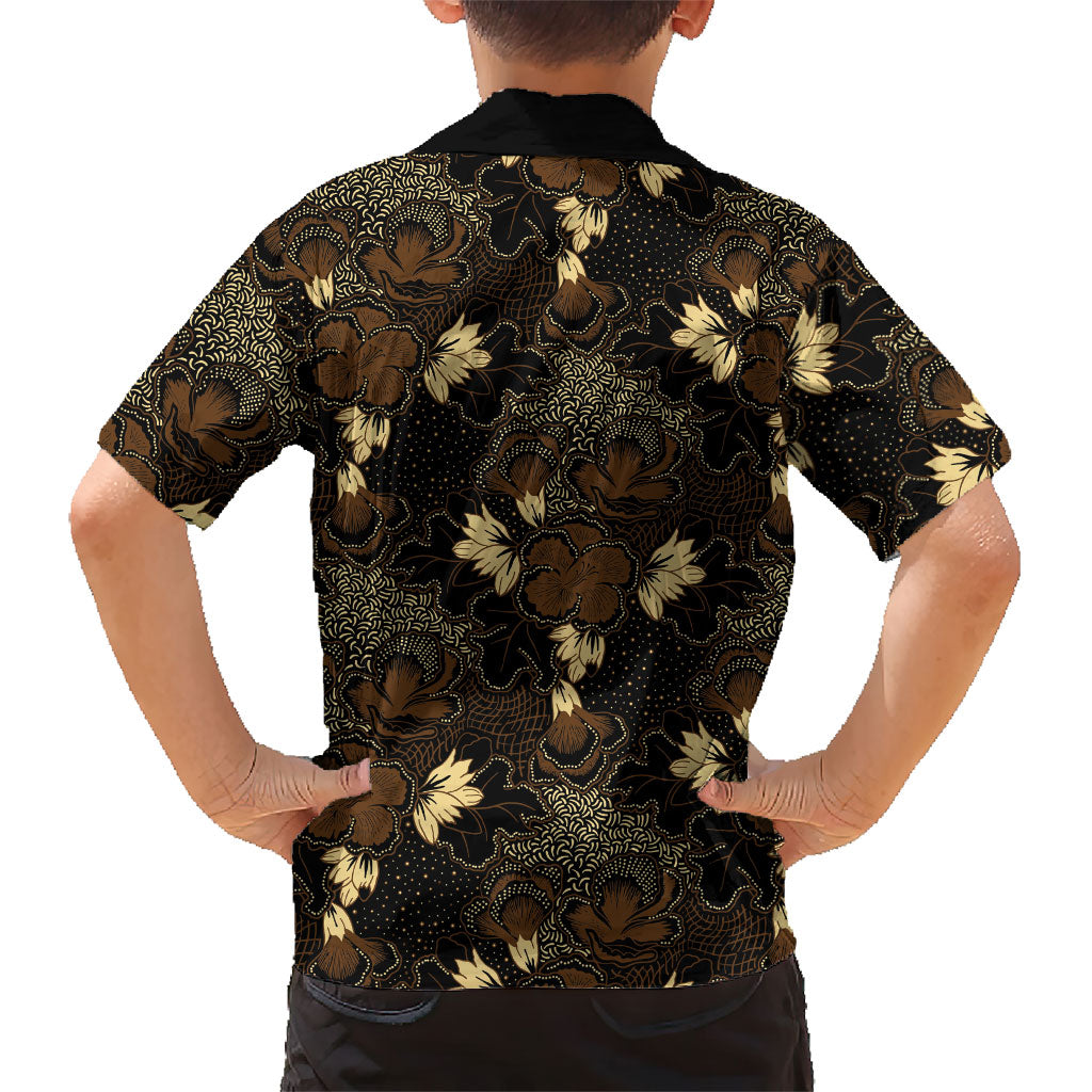Javanese Batik Semen Family Matching Long Sleeve Bodycon Dress and Hawaiian Shirt Indonesian Traditional Pattern