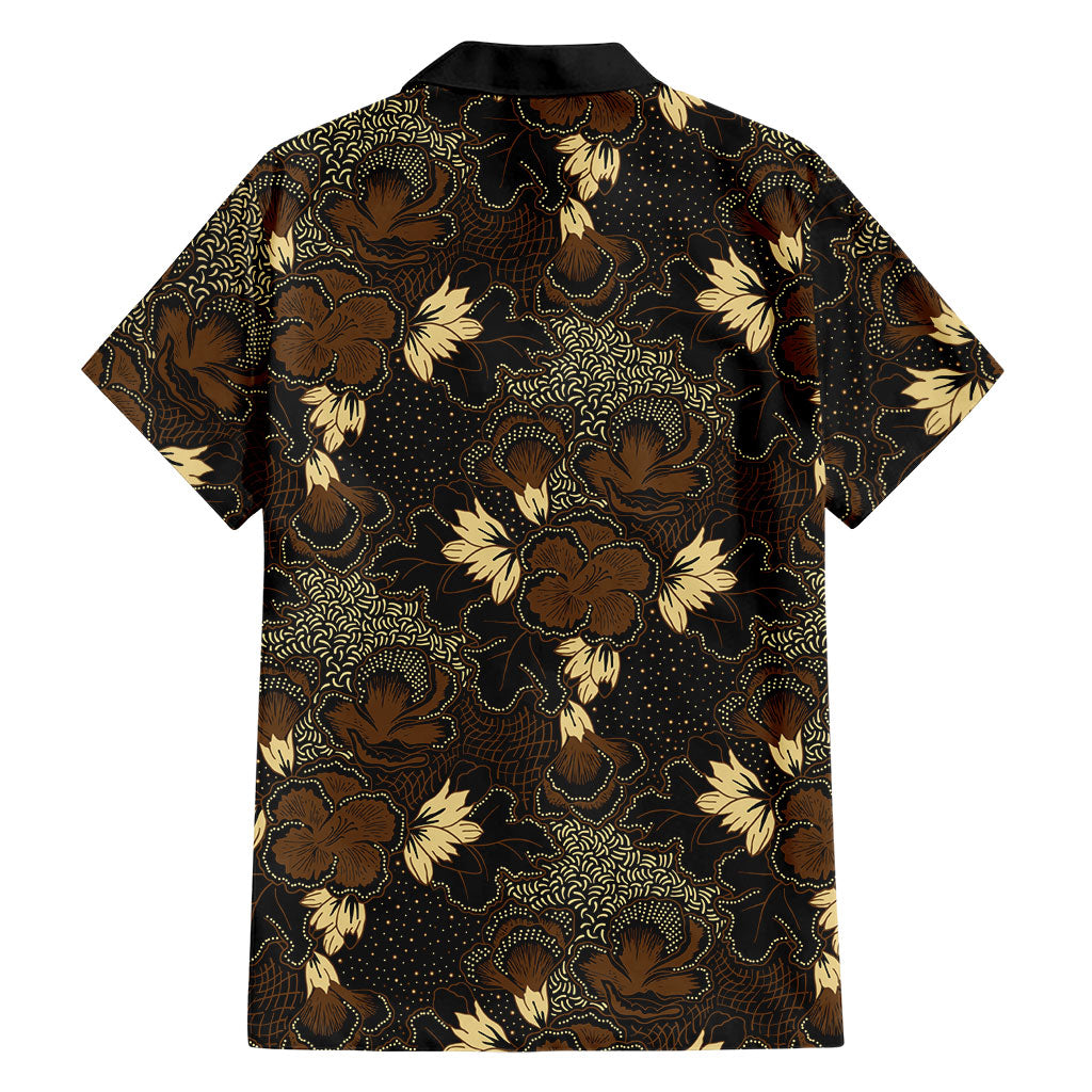 Javanese Batik Semen Family Matching Long Sleeve Bodycon Dress and Hawaiian Shirt Indonesian Traditional Pattern