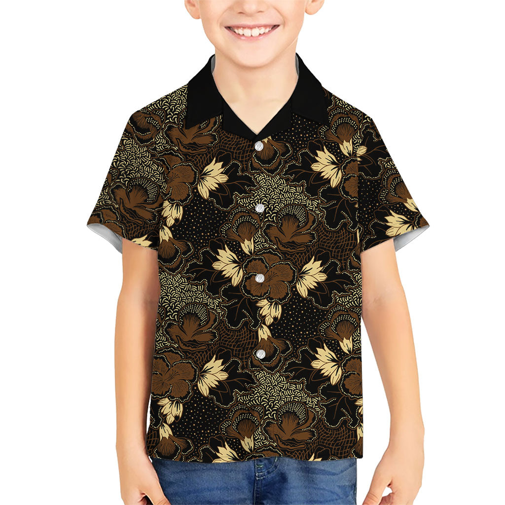 Javanese Batik Semen Family Matching Puletasi and Hawaiian Shirt Indonesian Traditional Pattern