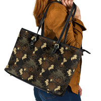 Javanese Batik Semen Leather Tote Bag Indonesian Traditional Pattern