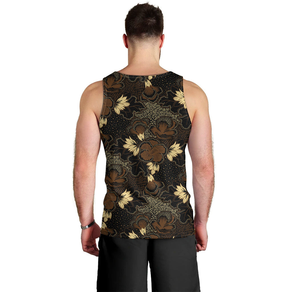 Javanese Batik Semen Men Tank Top Indonesian Traditional Pattern LT01 - Polynesian Pride