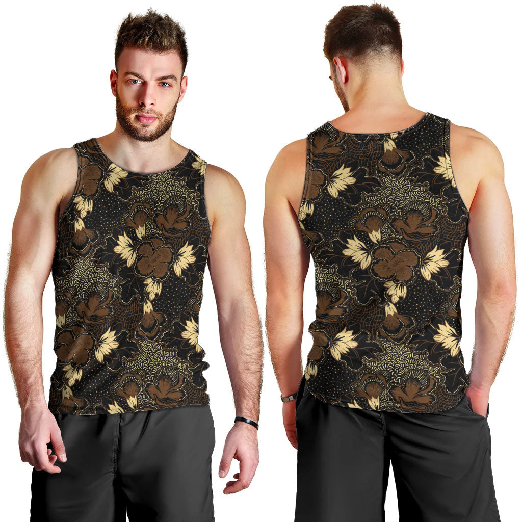 Javanese Batik Semen Men Tank Top Indonesian Traditional Pattern LT01 - Polynesian Pride