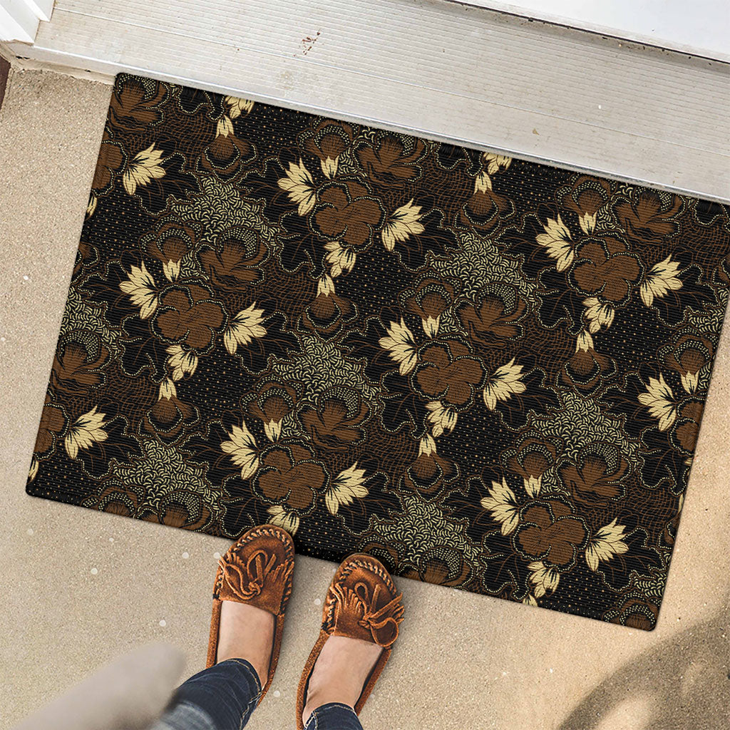 Javanese Batik Semen Rubber Doormat Indonesian Traditional Pattern