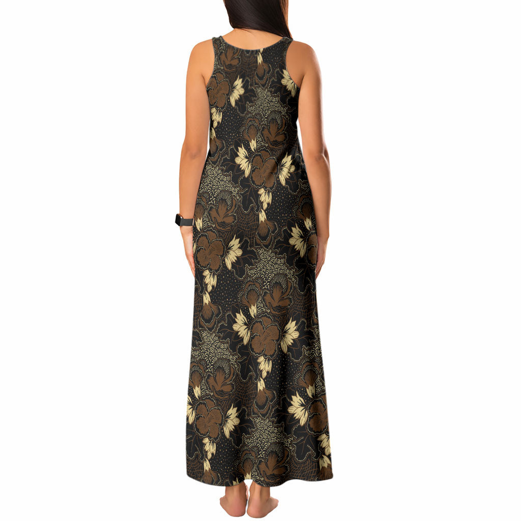 Javanese Batik Semen Tank Maxi Dress Indonesian Traditional Pattern LT01 - Polynesian Pride
