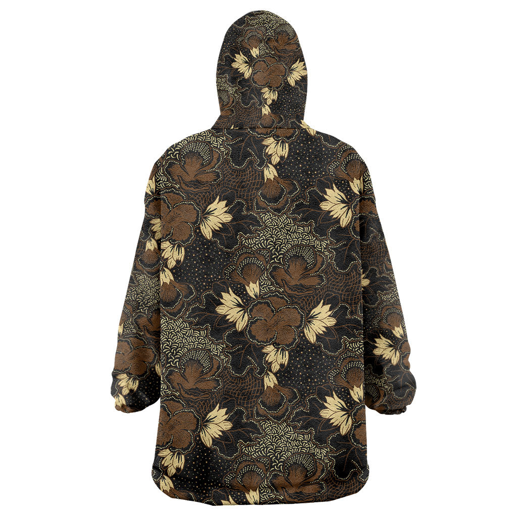 Javanese Batik Semen Wearable Blanket Hoodie Indonesian Traditional Pattern LT01 - Polynesian Pride