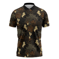 Javanese Batik Semen Zipper Polo Shirt Indonesian Traditional Pattern