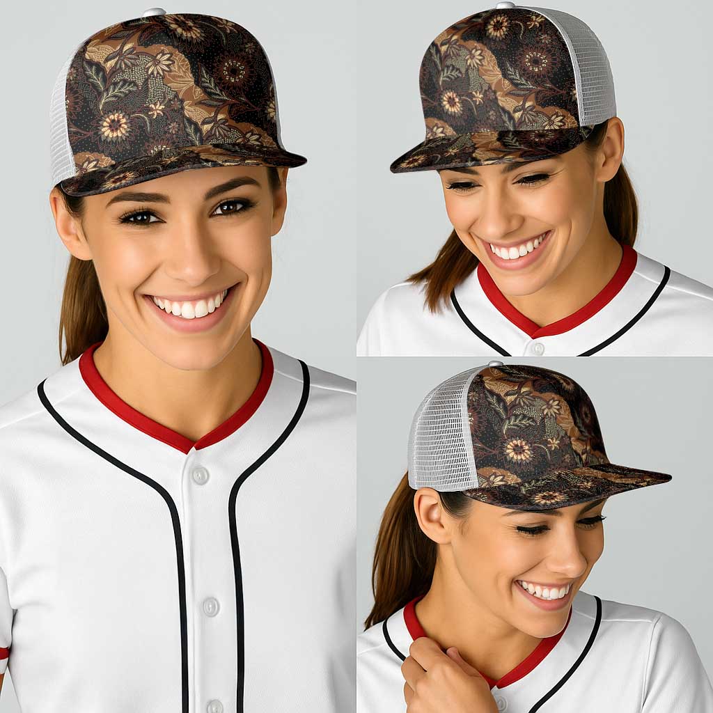 Batik Pedalaman Semen Lereng Style Baseball Net Cap Indonesian Traditional Pattern