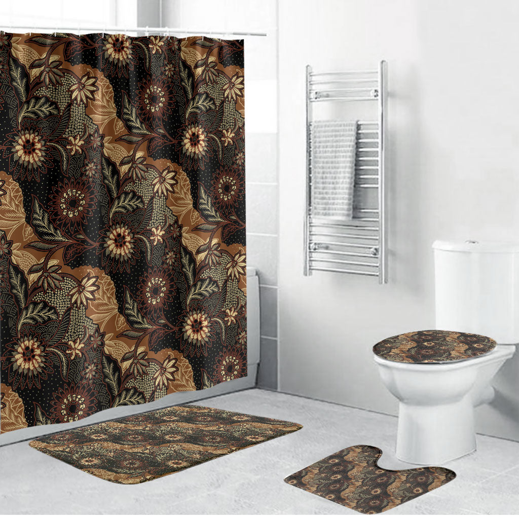 Batik Pedalaman Semen Lereng Style Bathroom Set Indonesian Traditional Pattern