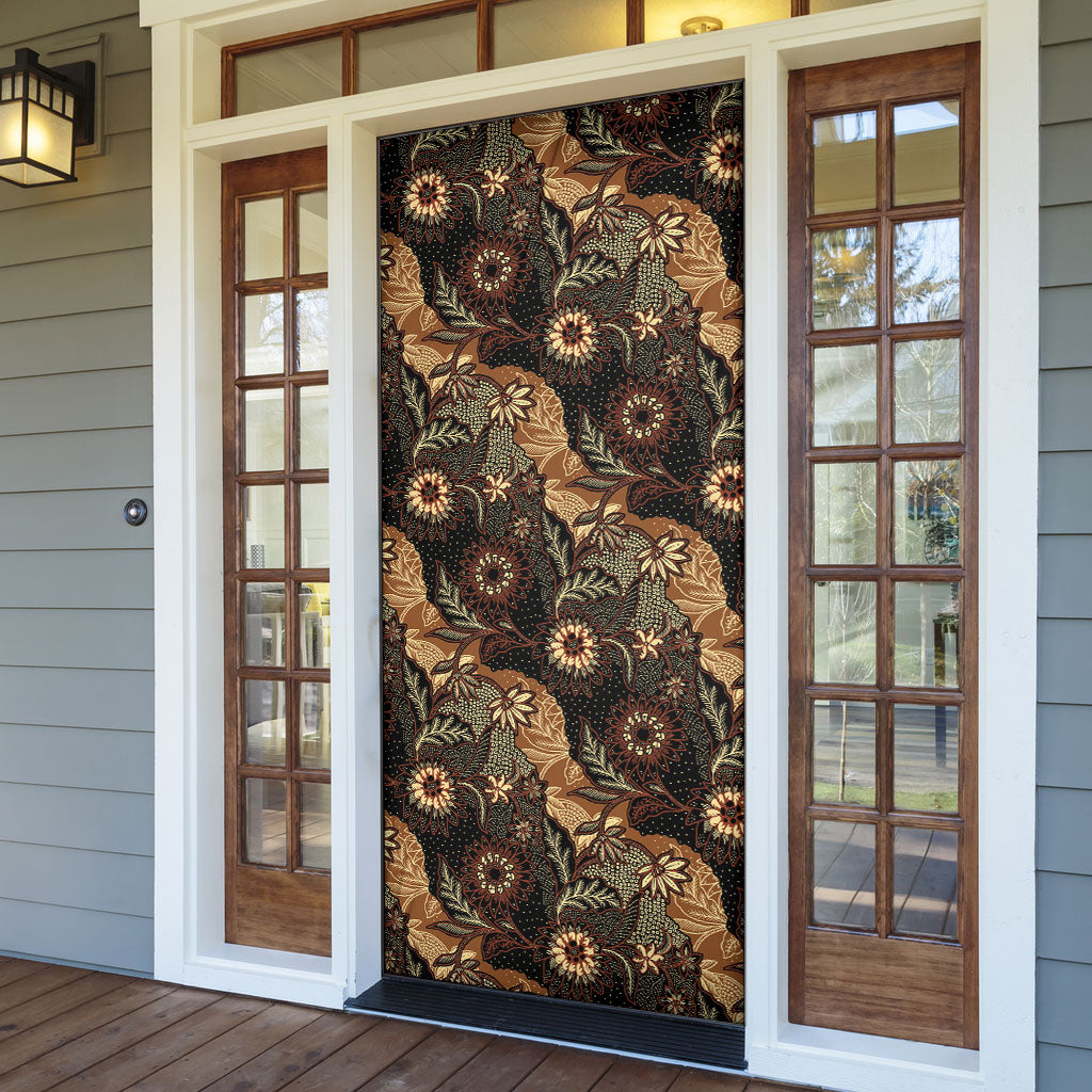 Batik Pedalaman Semen Lereng Style Door Cover Indonesian Traditional Pattern