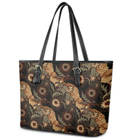 Batik Pedalaman Semen Lereng Style Leather Tote Bag Indonesian Traditional Pattern