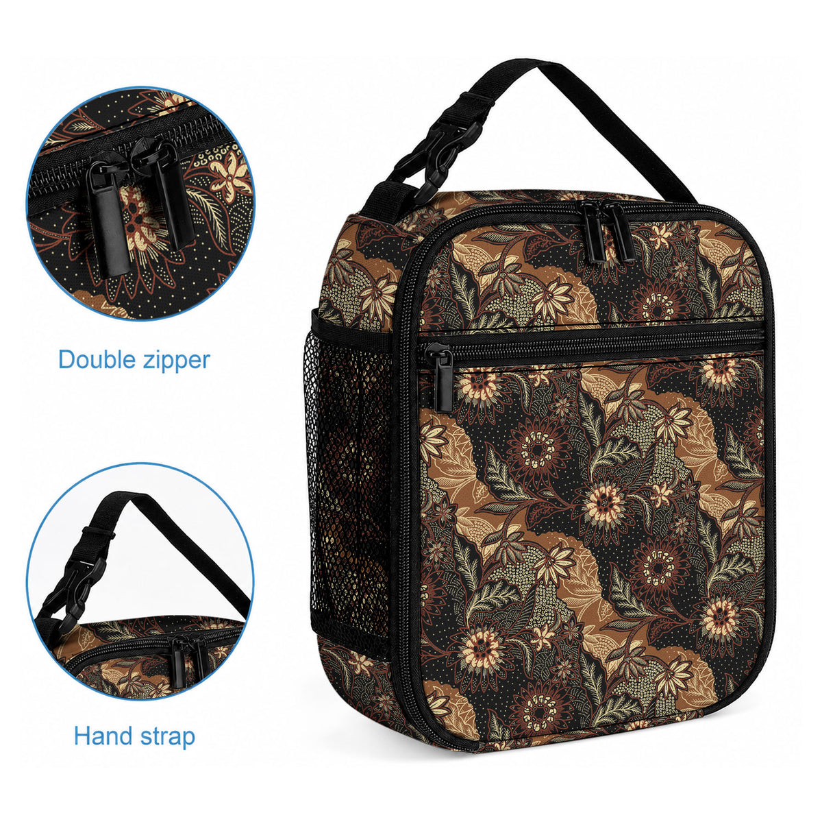 Batik Pedalaman Semen Lereng Style Lunch Bag Indonesian Traditional Pattern LT01 - Polynesian Pride