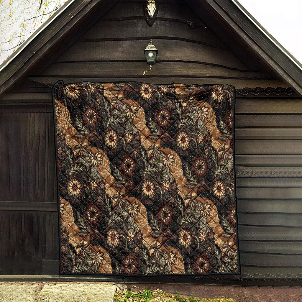 Batik Pedalaman Semen Lereng Style Quilt Indonesian Traditional Pattern LT01 - Polynesian Pride
