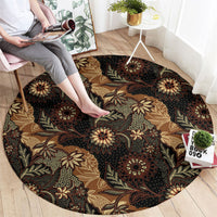 Batik Pedalaman Semen Lereng Style Round Carpet Indonesian Traditional Pattern