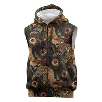 Batik Pedalaman Semen Lereng Style Sleeveless Zip Hoodie Indonesian Traditional Pattern