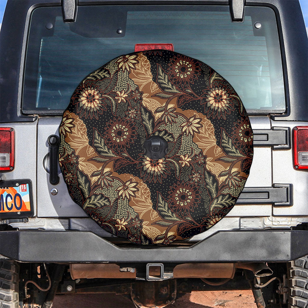 Batik Pedalaman Semen Lereng Style Spare Tire Cover Indonesian Traditional Pattern