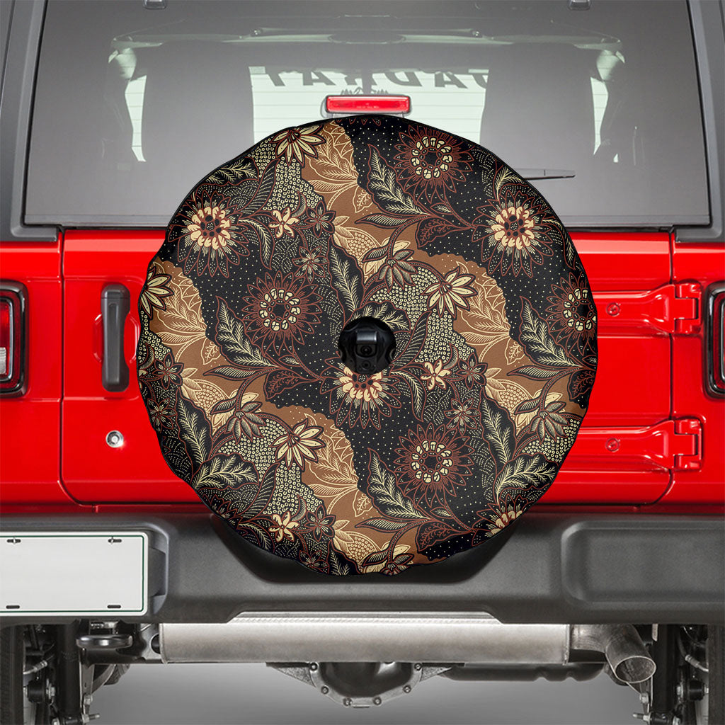 Batik Pedalaman Semen Lereng Style Spare Tire Cover Indonesian Traditional Pattern